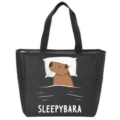 Capybara Sleepybara Sleep Capybara Zip Tote Bag