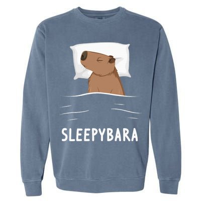 Capybara Sleepybara Sleep Capybara Garment-Dyed Sweatshirt