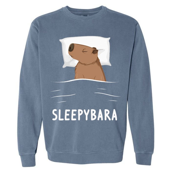 Capybara Sleepybara Sleep Capybara Garment-Dyed Sweatshirt