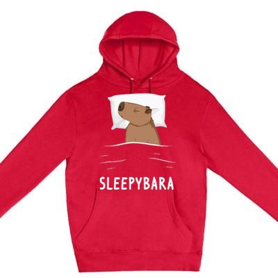 Capybara Sleepybara Sleep Capybara Premium Pullover Hoodie