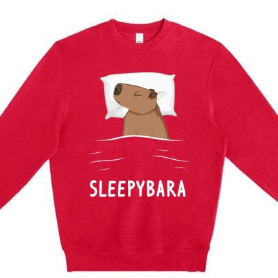 Capybara Sleepybara Sleep Capybara Premium Crewneck Sweatshirt