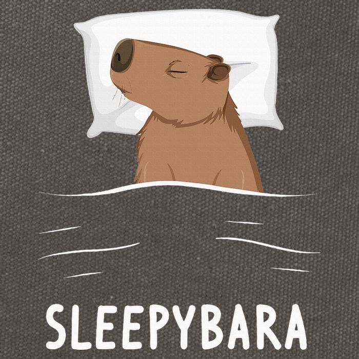 Capybara Sleepybara Sleep Capybara Cotton Canvas Backpack