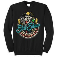 Cool Shit Show Supervisor Skull Hilarious Vintage Sweatshirt