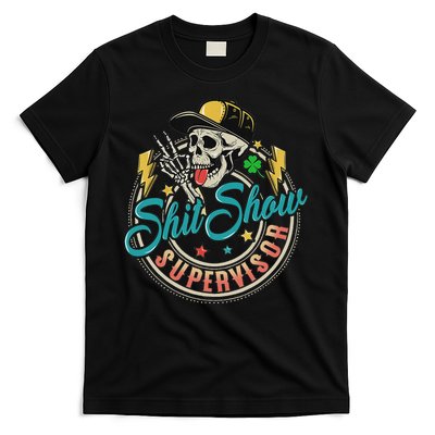 Cool Shit Show Supervisor Skull Hilarious Vintage T-Shirt