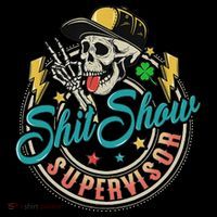 Cool Shit Show Supervisor Skull Hilarious Vintage Tall T-Shirt