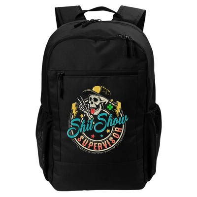 Cool Shit Show Supervisor Skull Hilarious Vintage Backpack