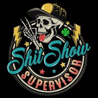 Cool Shit Show Supervisor Skull Hilarious Vintage Button