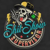 Cool Shit Show Supervisor Skull Hilarious Vintage Golf Towel