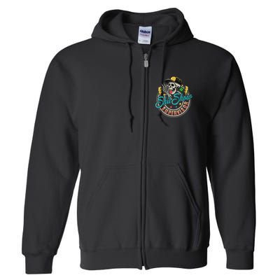 Cool Shit Show Supervisor Skull Hilarious Vintage Full Zip Hoodie