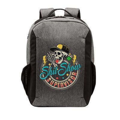 Cool Shit Show Supervisor Skull Hilarious Vintage Vector Backpack