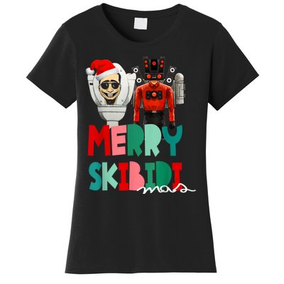 Christmas Santa Skibiditoilet Cameraman Speakerman Tvman Women's T-Shirt