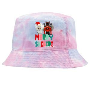 Christmas Santa Skibiditoilet Cameraman Speakerman Tvman Tie-Dyed Bucket Hat