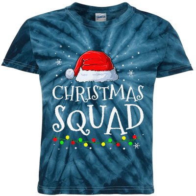 Christmas Squad Santa Hat Family Matching Pajamas Xmas Kids Tie-Dye T-Shirt