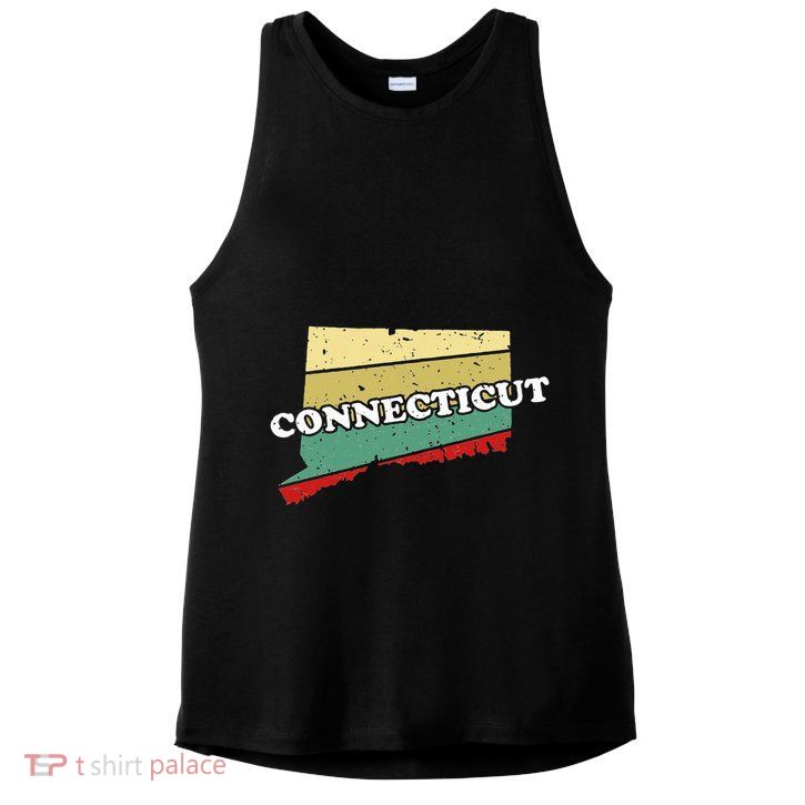Connecticut State Souvenir Ladies PosiCharge Tri-Blend Wicking Tank