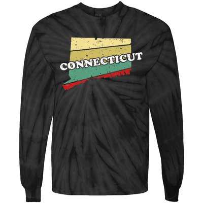 Connecticut State Souvenir Tie-Dye Long Sleeve Shirt