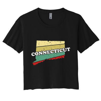 Connecticut State Souvenir Crop Top