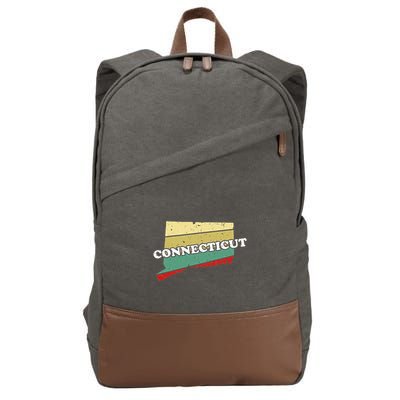 Connecticut State Souvenir Cotton Canvas Backpack