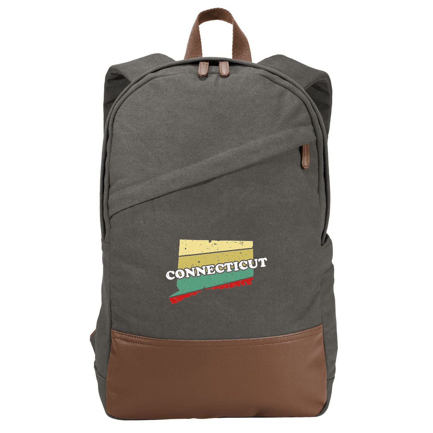 Connecticut State Souvenir Cotton Canvas Backpack