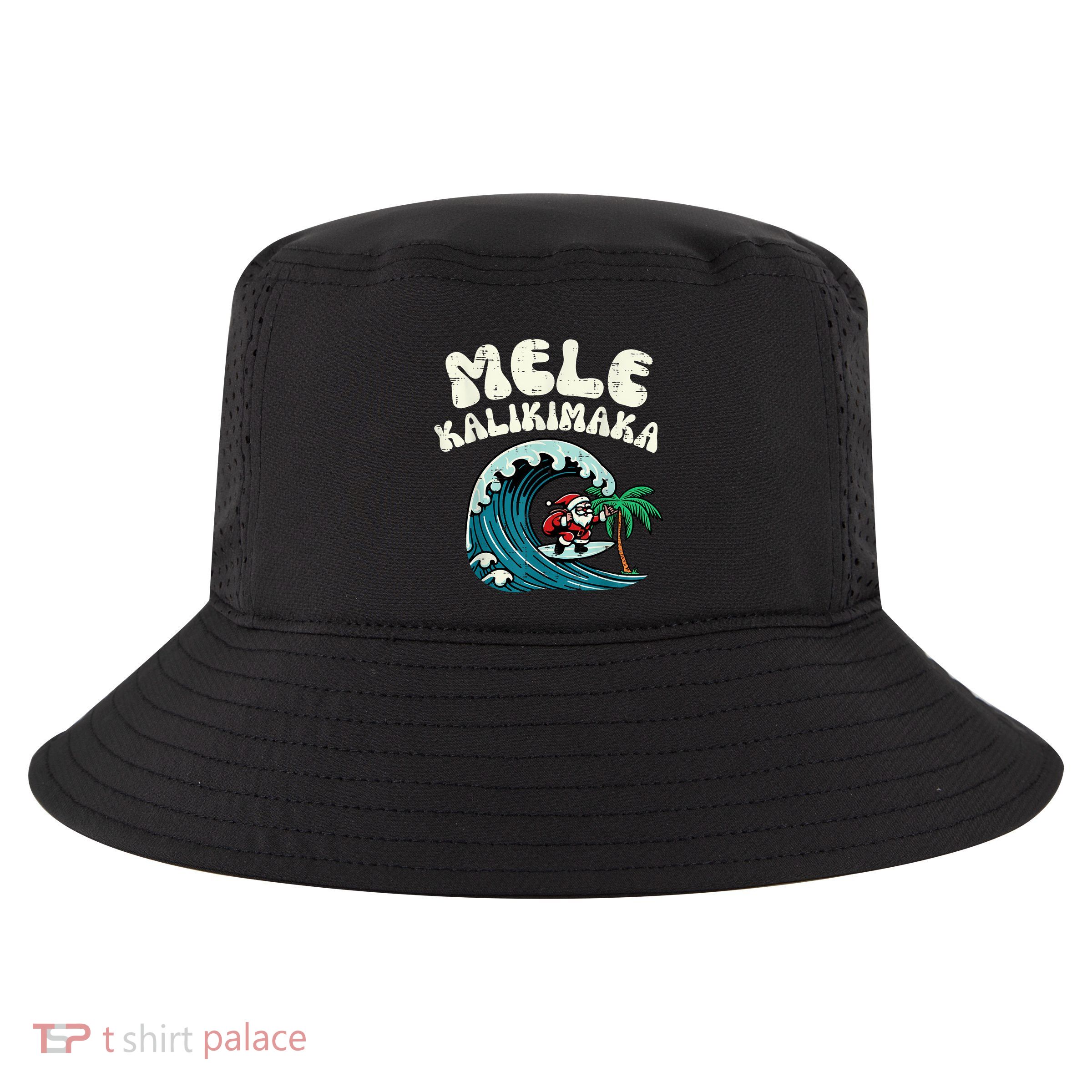Christmas Surfing Santa Mele Kalikimaka Xmas Cool Comfort Performance Bucket Hat