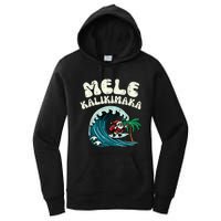 Christmas Surfing Santa Mele Kalikimaka Xmas Women's Pullover Hoodie