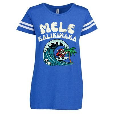 Christmas Surfing Santa Mele Kalikimaka Xmas Enza Ladies Jersey Football T-Shirt