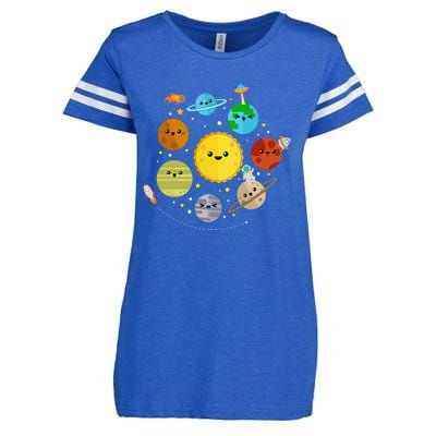 Cute Solar System Astronomy Enza Ladies Jersey Football T-Shirt