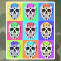 Cool Sugar Skull Pop Art Legacy Tie Dye Trucker Hat