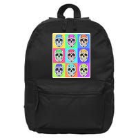 Cool Sugar Skull Pop Art 16 in Basic Backpack