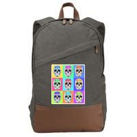 Cool Sugar Skull Pop Art Cotton Canvas Backpack