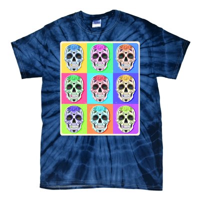 Cool Sugar Skull Pop Art Tie-Dye T-Shirt