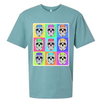 Cool Sugar Skull Pop Art Sueded Cloud Jersey T-Shirt