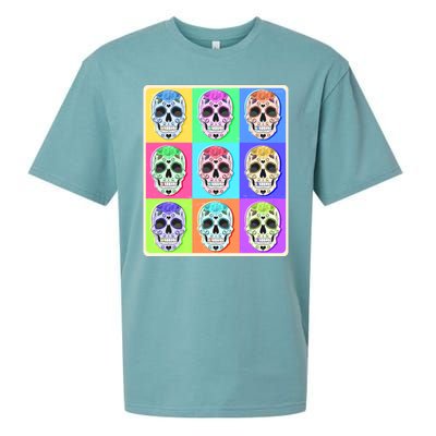 Cool Sugar Skull Pop Art Sueded Cloud Jersey T-Shirt