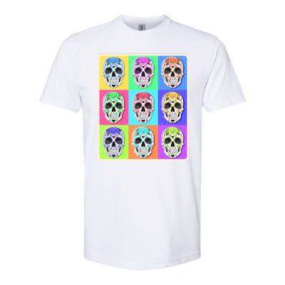 Cool Sugar Skull Pop Art Softstyle CVC T-Shirt