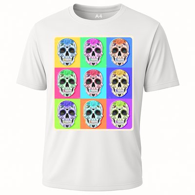 Cool Sugar Skull Pop Art Performance Shirt
