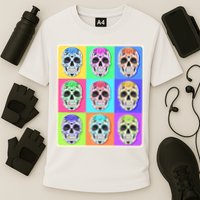 Cool Sugar Skull Pop Art Performance Shirt