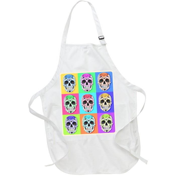 Cool Sugar Skull Pop Art Apron