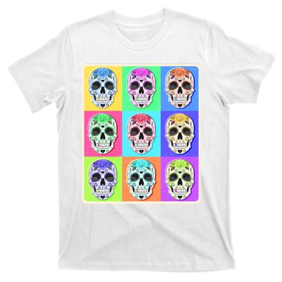 Cool Sugar Skull Pop Art T-Shirt