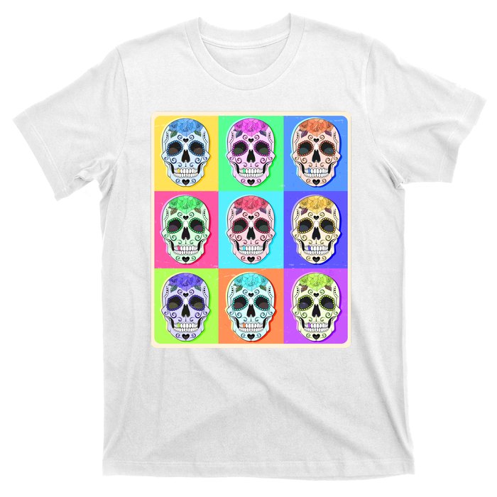 Cool Sugar Skull Pop Art T-Shirt