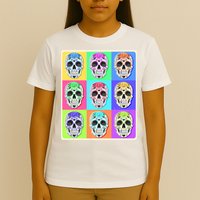 Cool Sugar Skull Pop Art T-Shirt