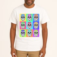 Cool Sugar Skull Pop Art Tall T-Shirt