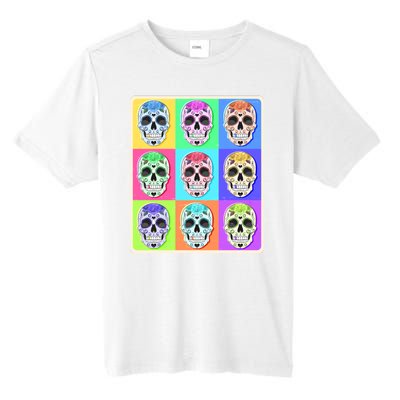 Cool Sugar Skull Pop Art Tall Fusion ChromaSoft Performance T-Shirt