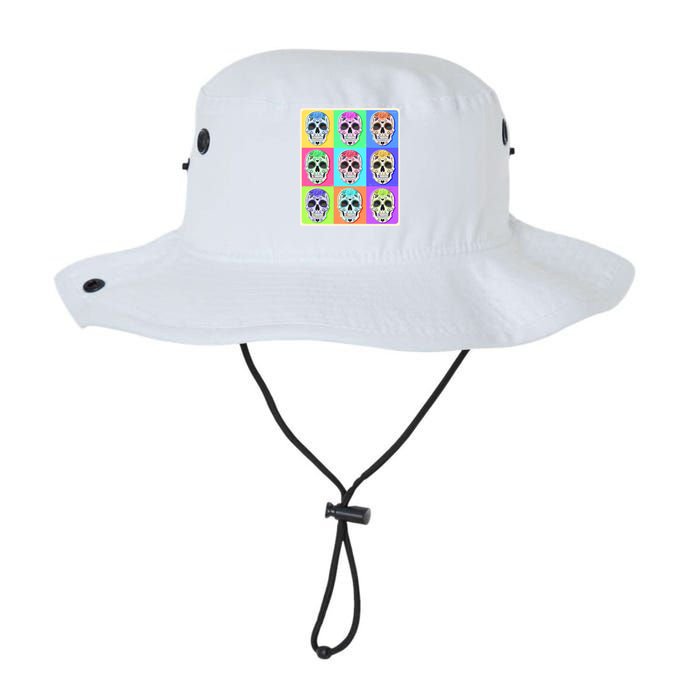 Cool Sugar Skull Pop Art Bucket Hat