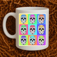 Cool Sugar Skull Pop Art Mug