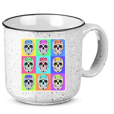 Cool Sugar Skull Pop Art 15oz Campfire Ceramic Mug