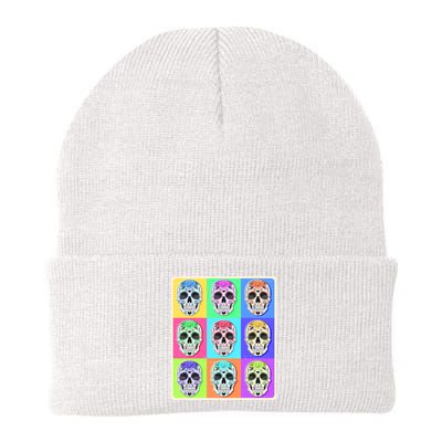 Cool Sugar Skull Pop Art Beanie