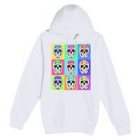 Cool Sugar Skull Pop Art Premium Pullover Hoodie