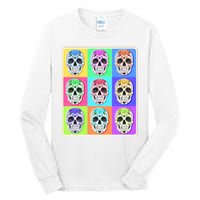 Cool Sugar Skull Pop Art Tall Long Sleeve T-Shirt