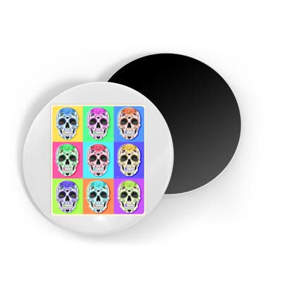 Cool Sugar Skull Pop Art Magnet