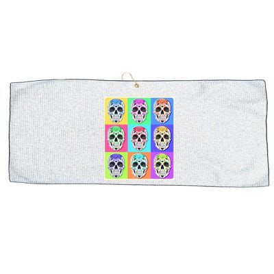 Cool Sugar Skull Pop Art Large Microfiber Waffle Golf Towel