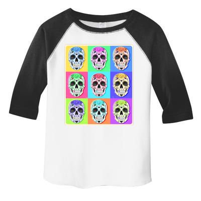 Cool Sugar Skull Pop Art Toddler Fine Jersey T-Shirt